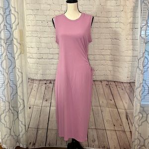 OLIVE + OAK Ribbed Cutout Sleeveless Dress